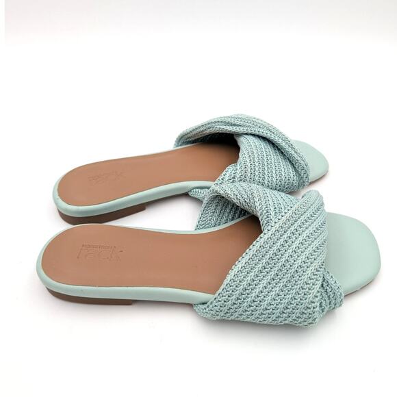 Nordstrom Chantelle Slide Sandal Women's Twist Front Blue Size US8M - Picture 3 of 8